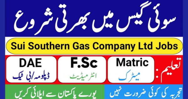 Sui Southern Gas Company Limited SNGPL Jobs for Middle to DAE/B Tech Diploma Apply Now