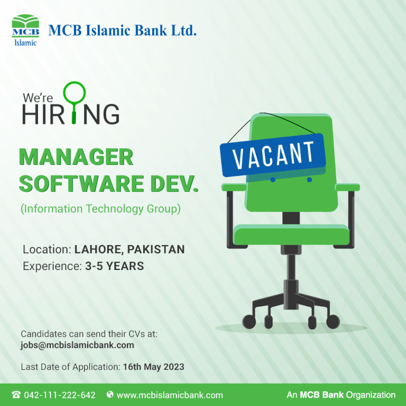 MCB Islamic Bank Jobs Apply Online Now