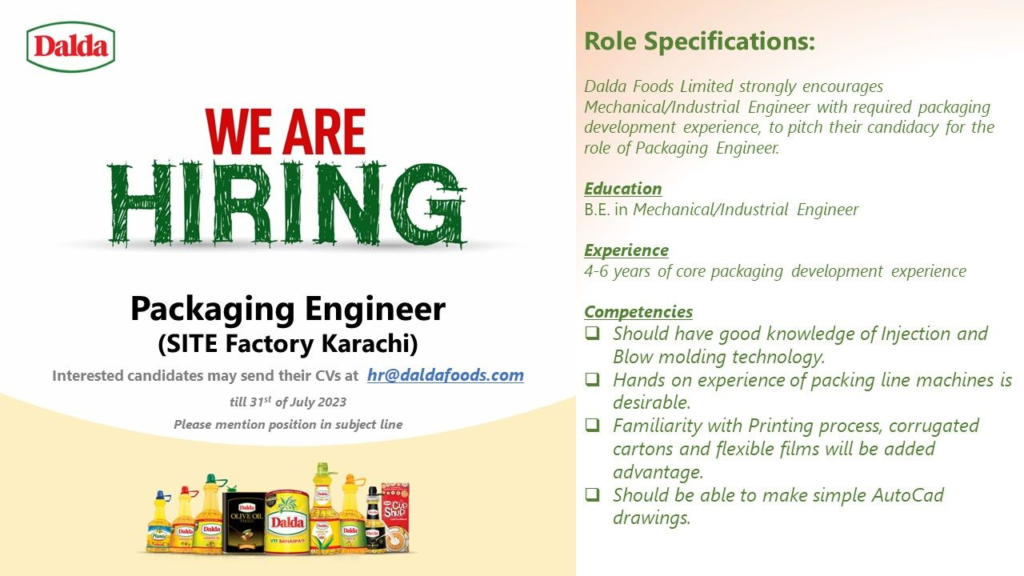 Dalda Foods Jobs July 2023 for Engineers Apply Online