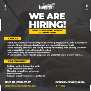 Leopards Courier Services (Pvt.) Ltd. Jobs July 2023 Apply Online Now