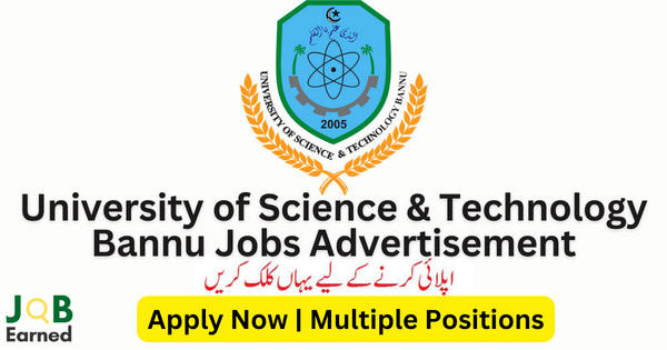 University of Science & Technology Bannu Jobs September 2023 Apply Now