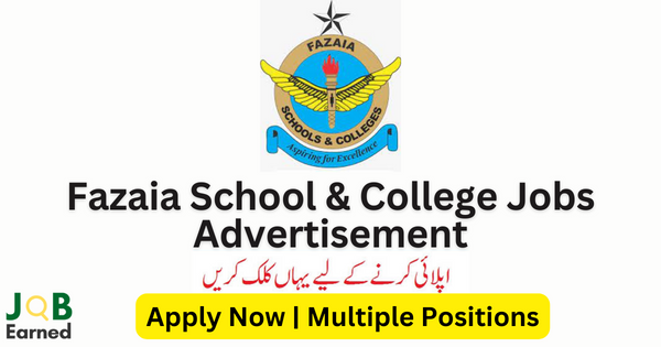 Fazaia School & College Jobs Oct-2023 Both Male and Female can Apply