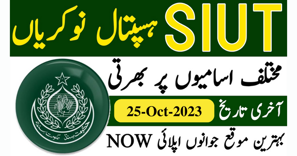 Sindh Institute of Urology & Transplantation (SIUT) Jobs for Both Male & Female Apply Now