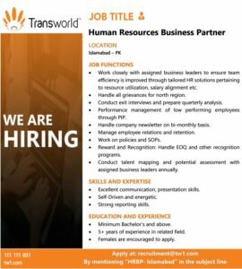 Transworld Jobs Oct-2023 for Bachelors Both Male & Female Apply Online Now