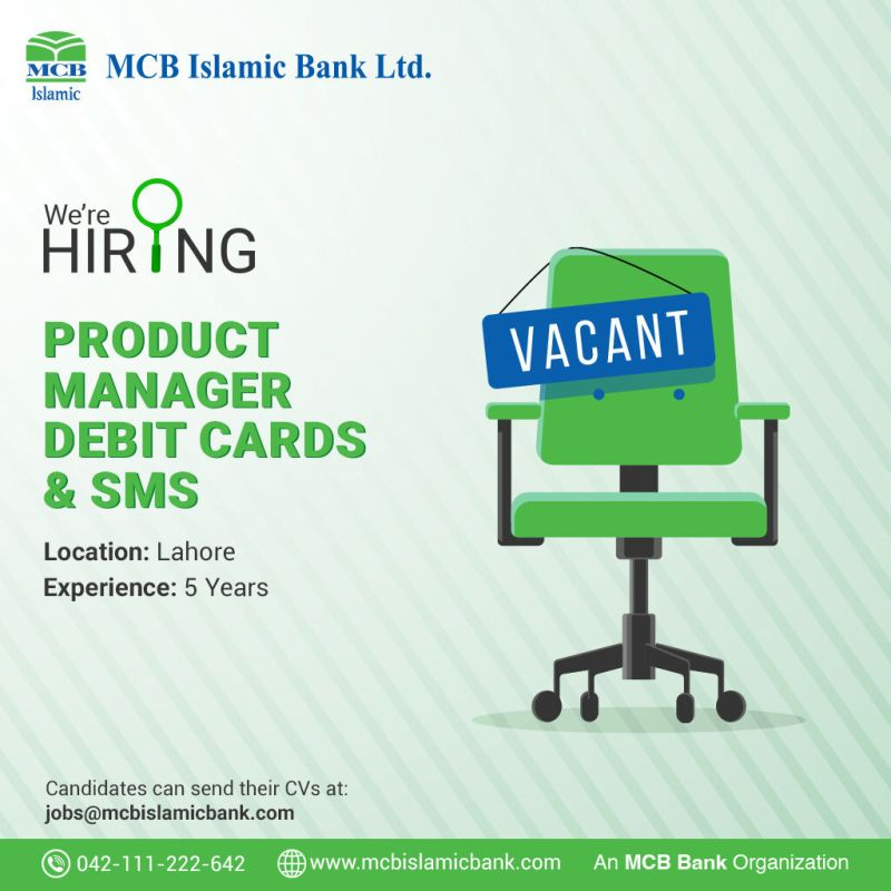 MCB Islamic Bank for Product Manager Jobs Apply Now