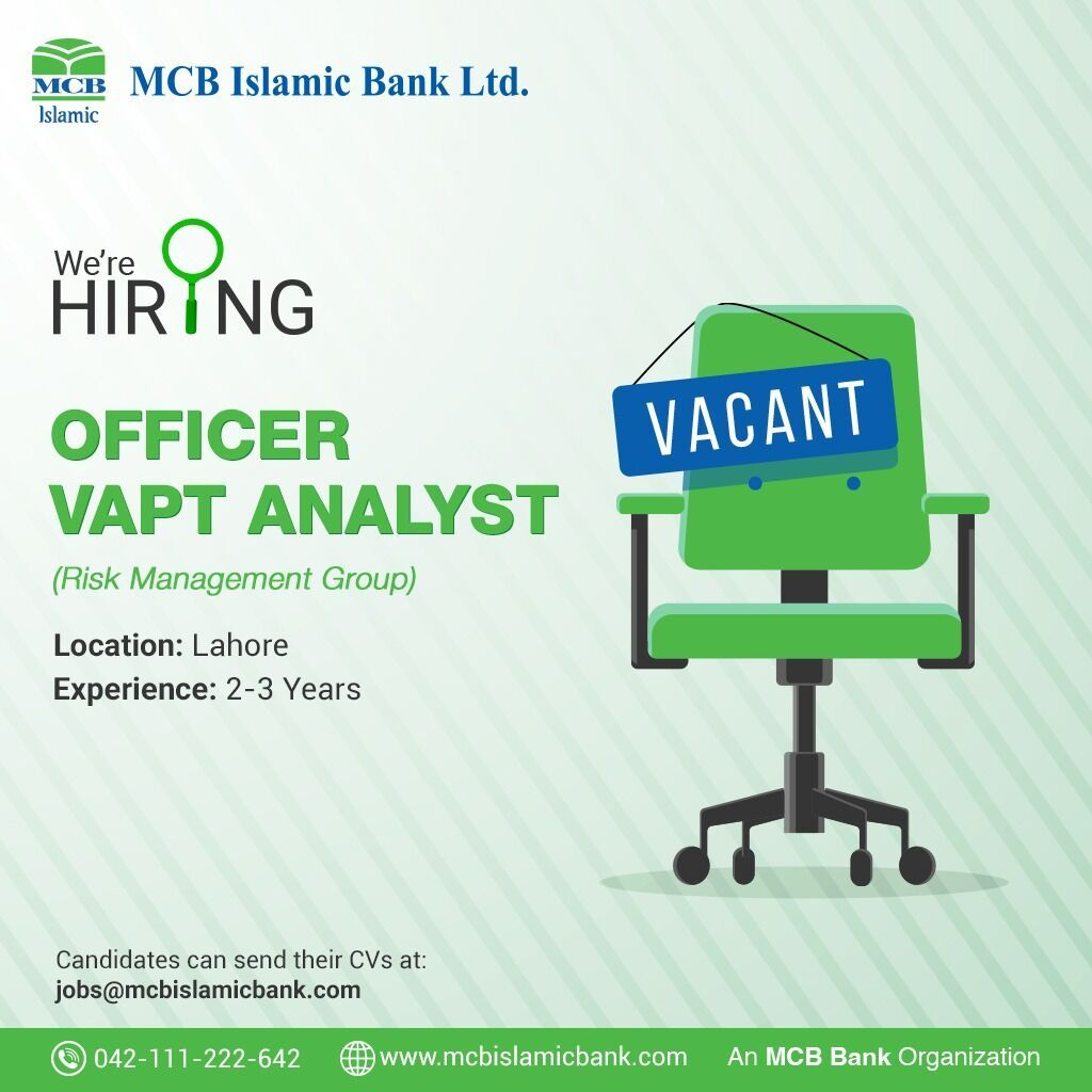 MCB Islamic Bank Job for Engineer Apply Online Now