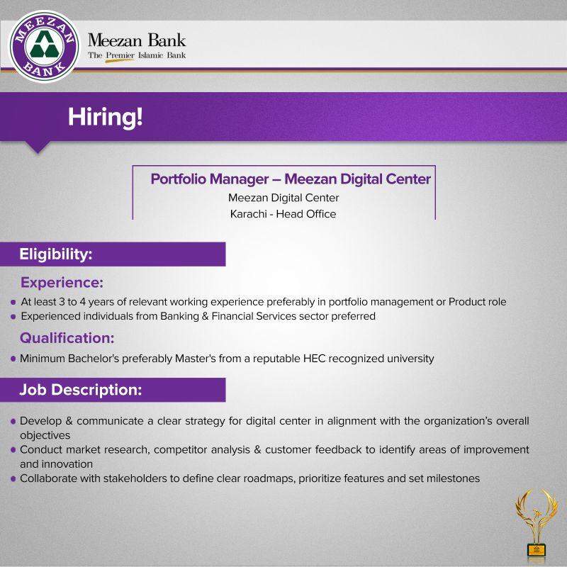 Meezan Bank Limited Job for Bachelors Pass Female can also apply