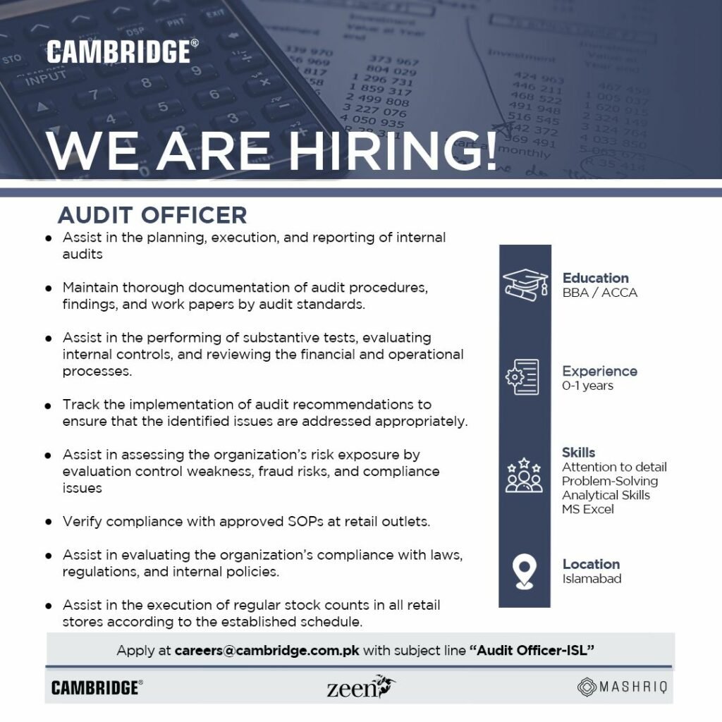 Cambridge Garments Audit job Nov-2023 Apply Now