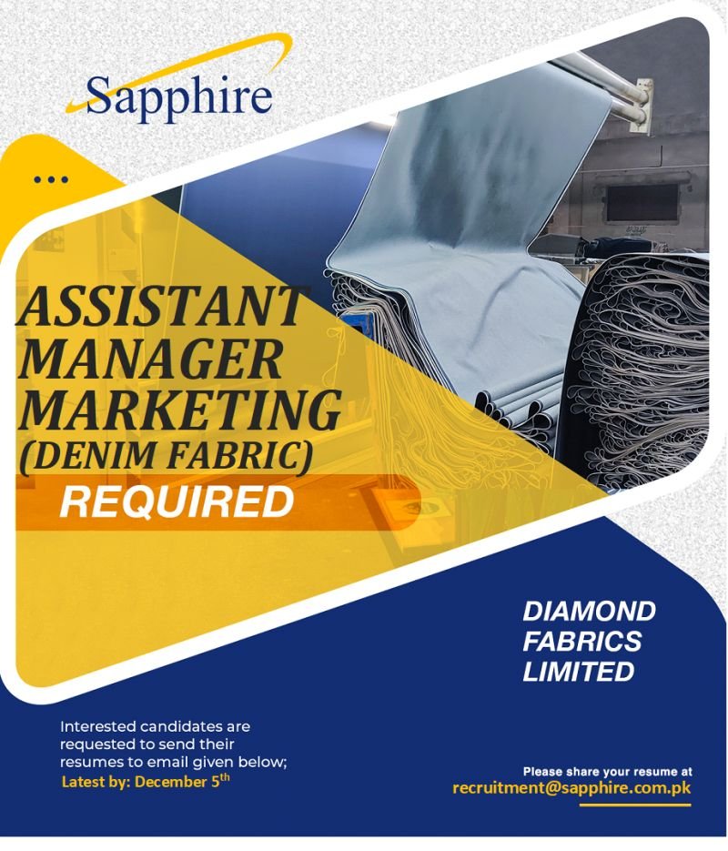 Diamond Fabrics Limited Marketing Job Dec-2023 For MBA Both Male & Female Can Apply