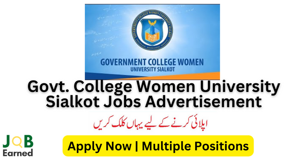 Govt. College Women University Sialkot Jobs Nov-2023 Both Male & Female Apply Now