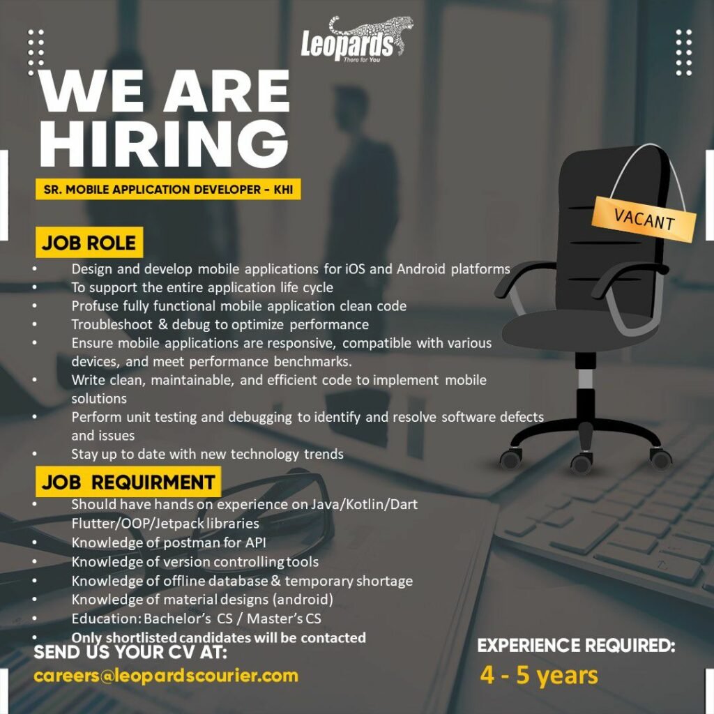 Leopard Courier Services (PVT) Ltd IT Job Nov-2023 Apply Now