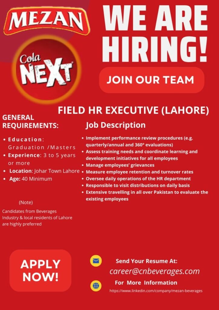 Meezan Beverages HR Job Dec-2023 for Both Male & Female Apply Online Now