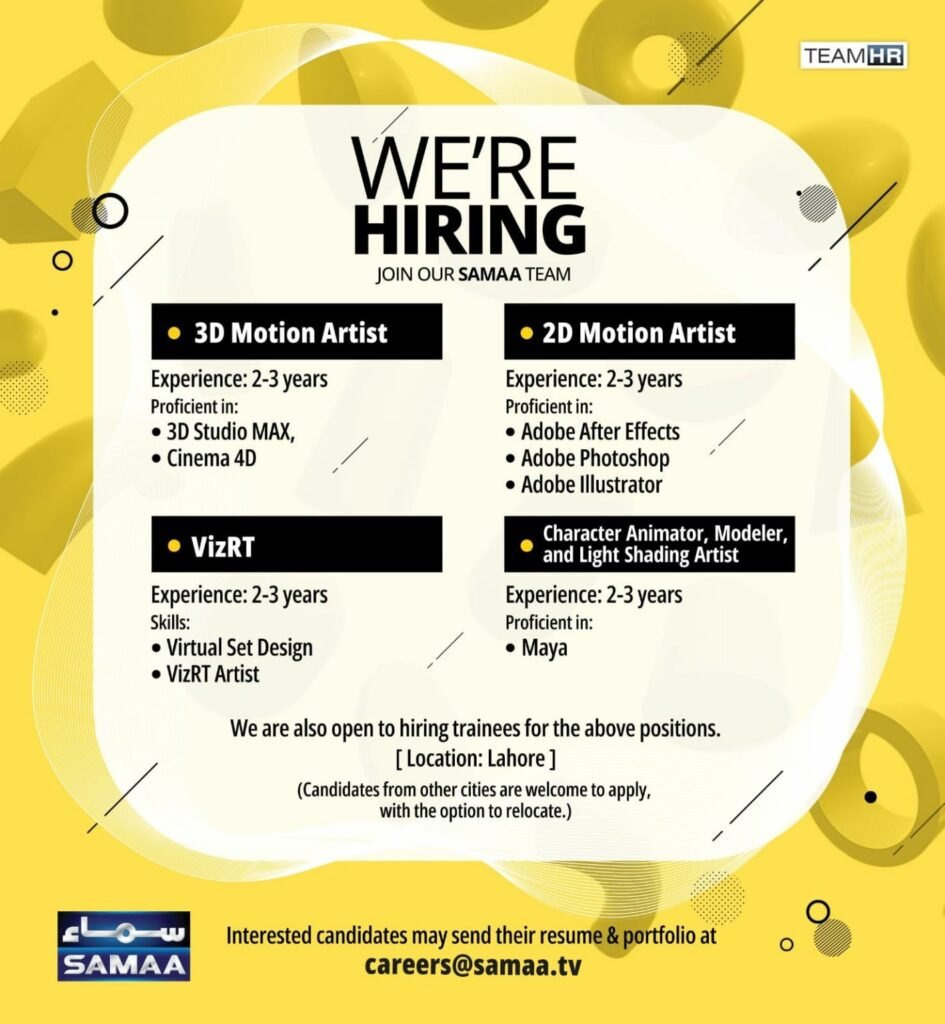 SAMAA TV IT & Digital Marketing Jobs Nov-2023 Apply Online Now