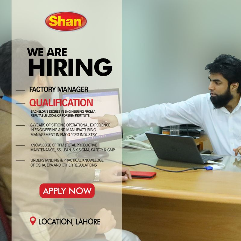 Shan Foods Private Limited Manager Job Nov-2023 Apply Online Now