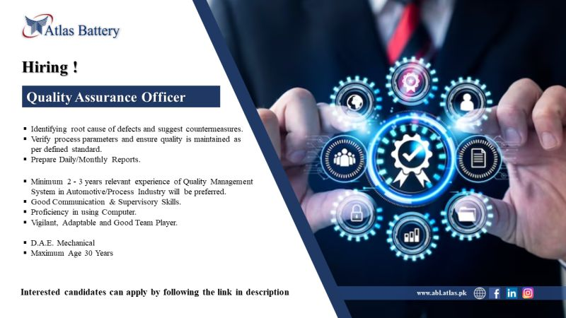 Atlas Battery Limited Engineering Job Nov-2023 Apply Online Now