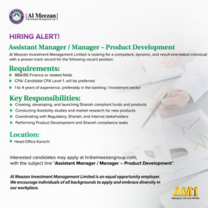 Al Meezan Investment Management Limited Jobs for Bachelors/Masters Pass Nov-2023 Apply Online Now