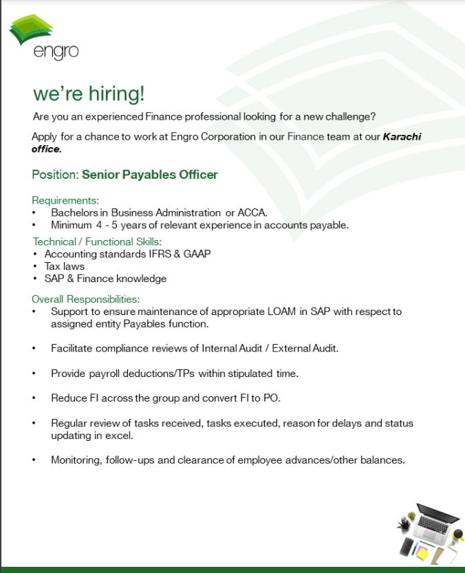 Multiple Job openings at Engro Corp Apply Now