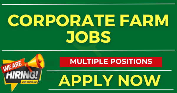 Need Workers at Big Corporate Farm Apply Now Multiple Jobs Opening