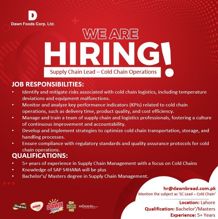 Jobs at Dawn Foods Corp. Ltd. Apply Online Now