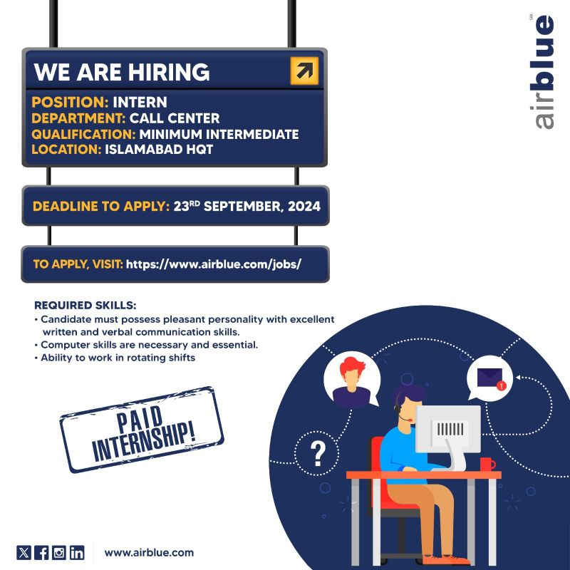 Jobs Opportunities at Airblue Apply Online Now